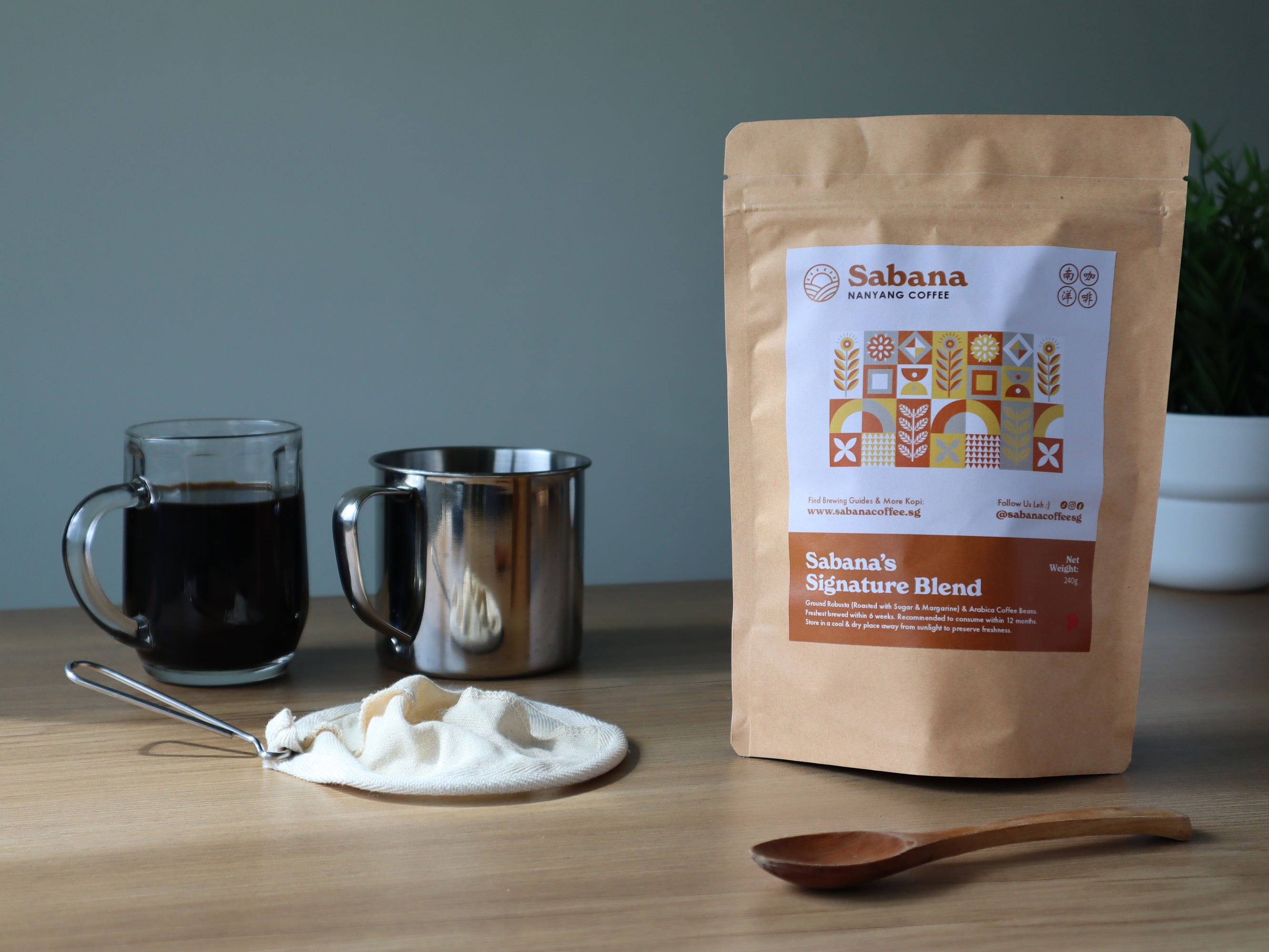 How to Brew Kopi Coffee Sock Sabana Nanyang Coffee